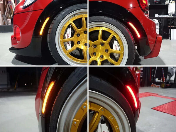 Front Bumper Smoked Lens LED Side Indicator Lights MINI Cooper R50 R52 R53 MK1