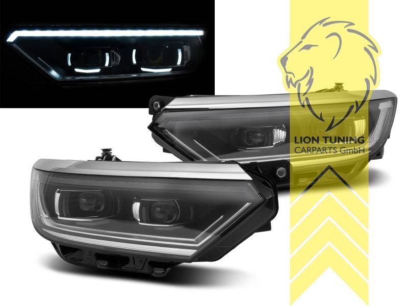 LT Pair Aftermarket LED DRL Lightbar Headlights VW Passat 3G B8 14-19 black LHD