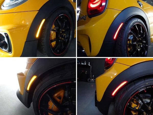 Front Bumper Smoked Lens LED Side Indicator Lights MINI Cooper R50 R52 R53 MK1