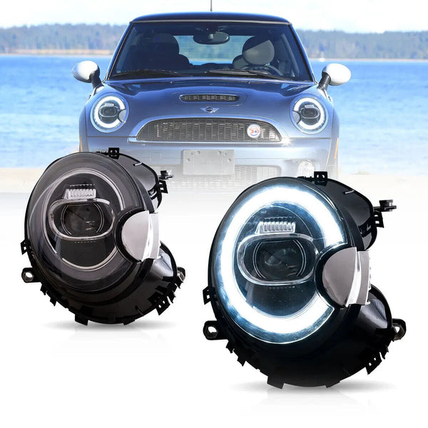 VLAND 07-15 Mini Cooper R55 R56 R57 R58 R59 DYNAM LED DRL Lightbar Headlights