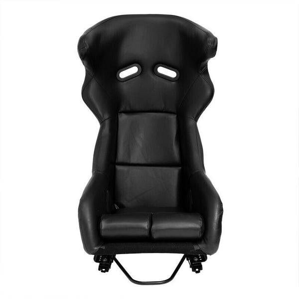 x1 Auto-Style FS Black Synth Leather Drift / Track / Rally / Fast Road Car / Racing Simulator Bucket Seat fiberglass hard back