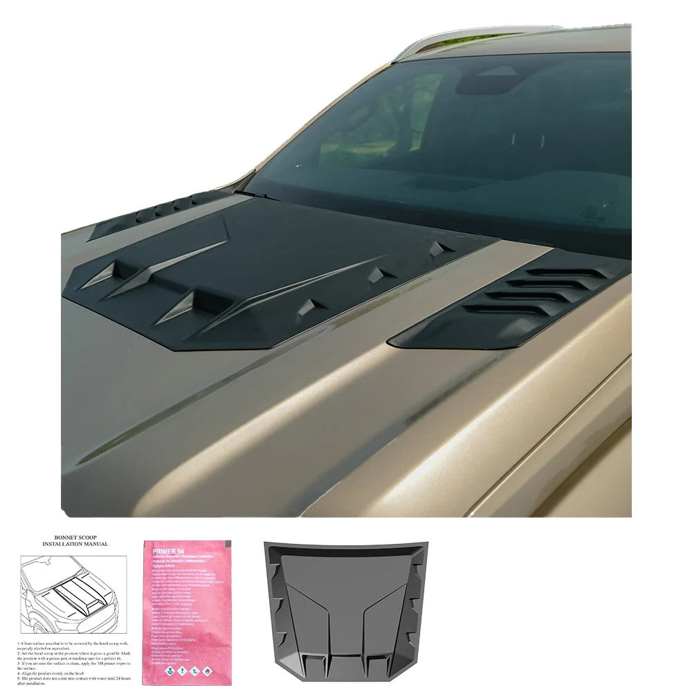 OW Bonnet Scoop Vent Grille VW Amarok 2022+ HD Body Styling Matte Black