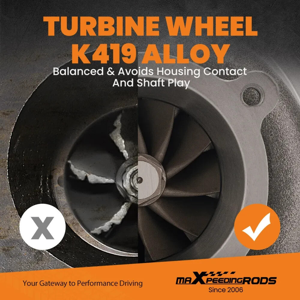 MXPR Billet Compressor Wheel Street Universal Turbocharger Perfect for 4 & 6 CYL 1.5 - 2.5