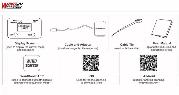 WINDBOOSTER GT & Bluetooth Mobile App Throttle Controller Nissan Juke F15 10-19