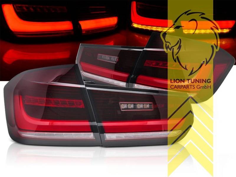 LT Pair LED Lightbar REAR LIGHTS Tail BMW 3 Series F30 M3 F80 LCI Sedan Red LHD