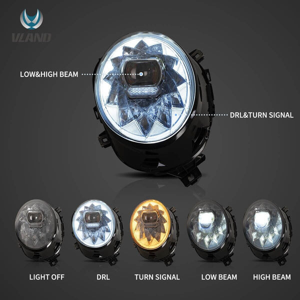 VLAND 14-22 BMW Mini Cooper 3 F55 F56 F57 LED DRL Lightbar Headlights