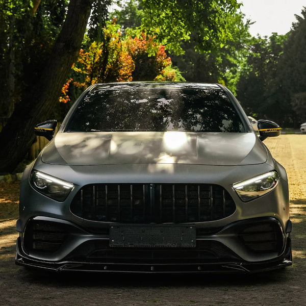 OW Front Bumper Lip Splitter MERCEDES A Class A45 S Aero W177 19+  Gloss Black