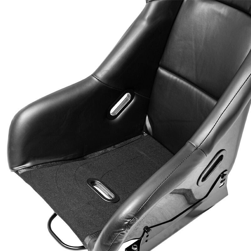 x1 Auto-Style FS Black Synth Leather Drift / Track / Rally / Fast Road Car / Racing Simulator Bucket Seat fiberglass hard back