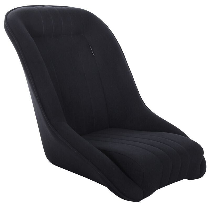 AS x1 Classic Car Retro Kit Sports Fixed Back Bucket Seat Black Fabric + slides