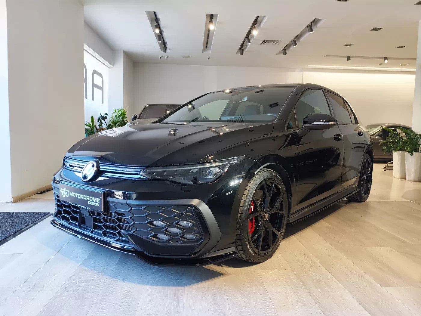 Motordrome Front Bumper Splitter  Golf Mk8 Facelift GTI GTE R-Line Black Gloss