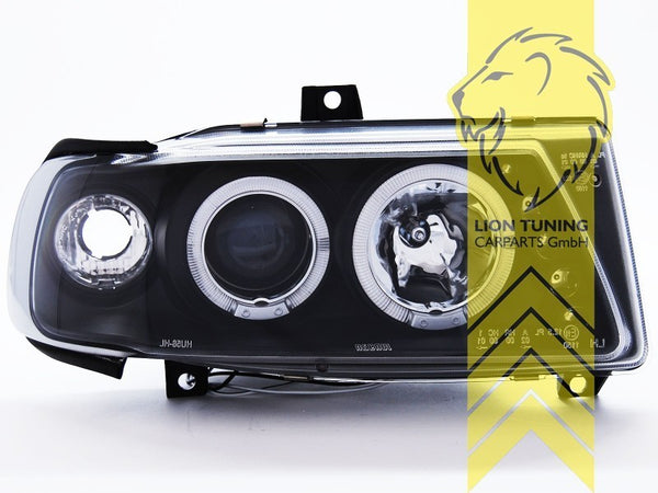 LT LED DRL Lightbar Headlights Halo Ring Seat Ibiza 6K Cordoba 6K Black LHD