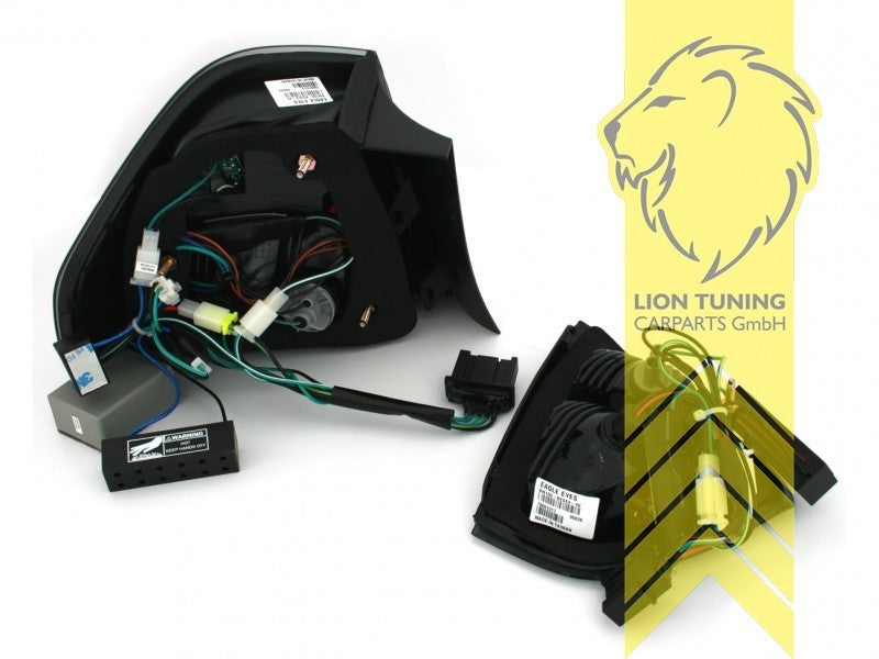 LT Pair LED DRL Lightbar REAR LIGHTS BMW E90 S65 M3 05-08 Sedan Red Black LHD