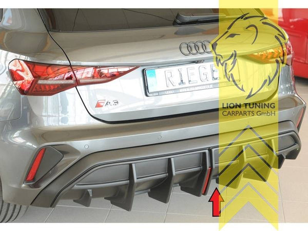 LT Audi A3 GY Sportback Facelift S Line orig ESD Rear Diffusor ABS Black 8YA 24+