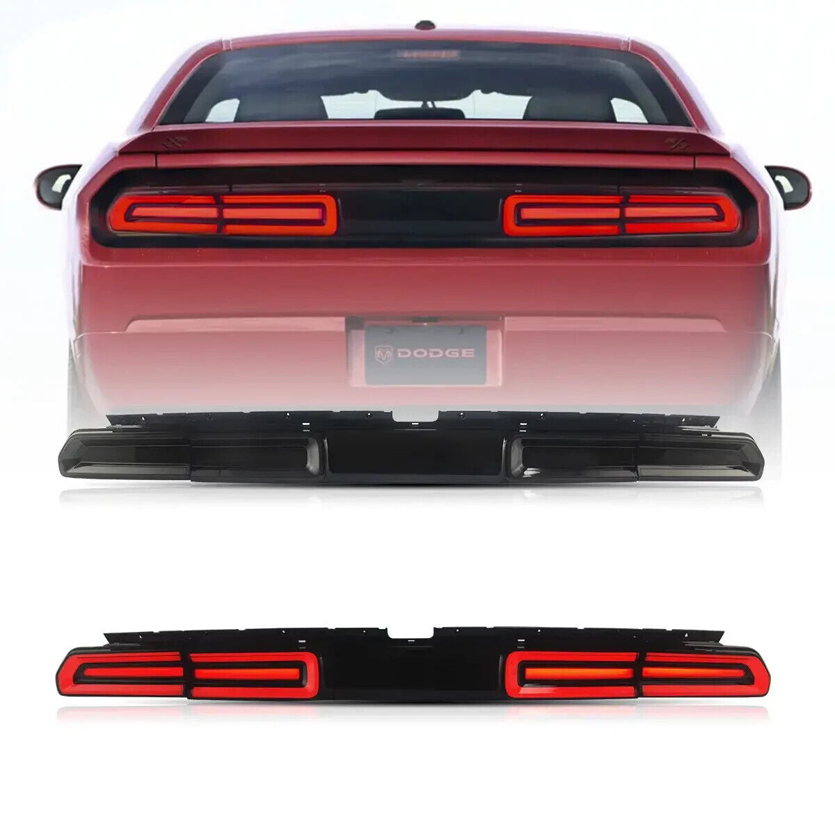 VLAND 08-14 Dodge Challenger 3 MK3 LC Dynamic Lightbar LED DRL Rear Lights