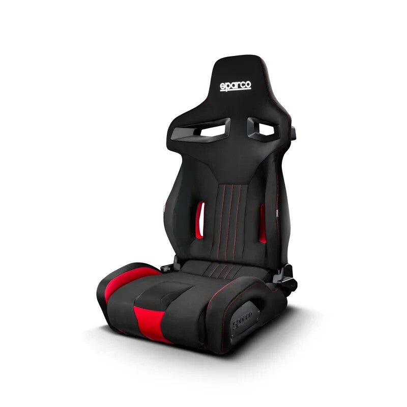 ATS Sparco Universal Bucket Seat R333 Black Red Recline 8033280394431