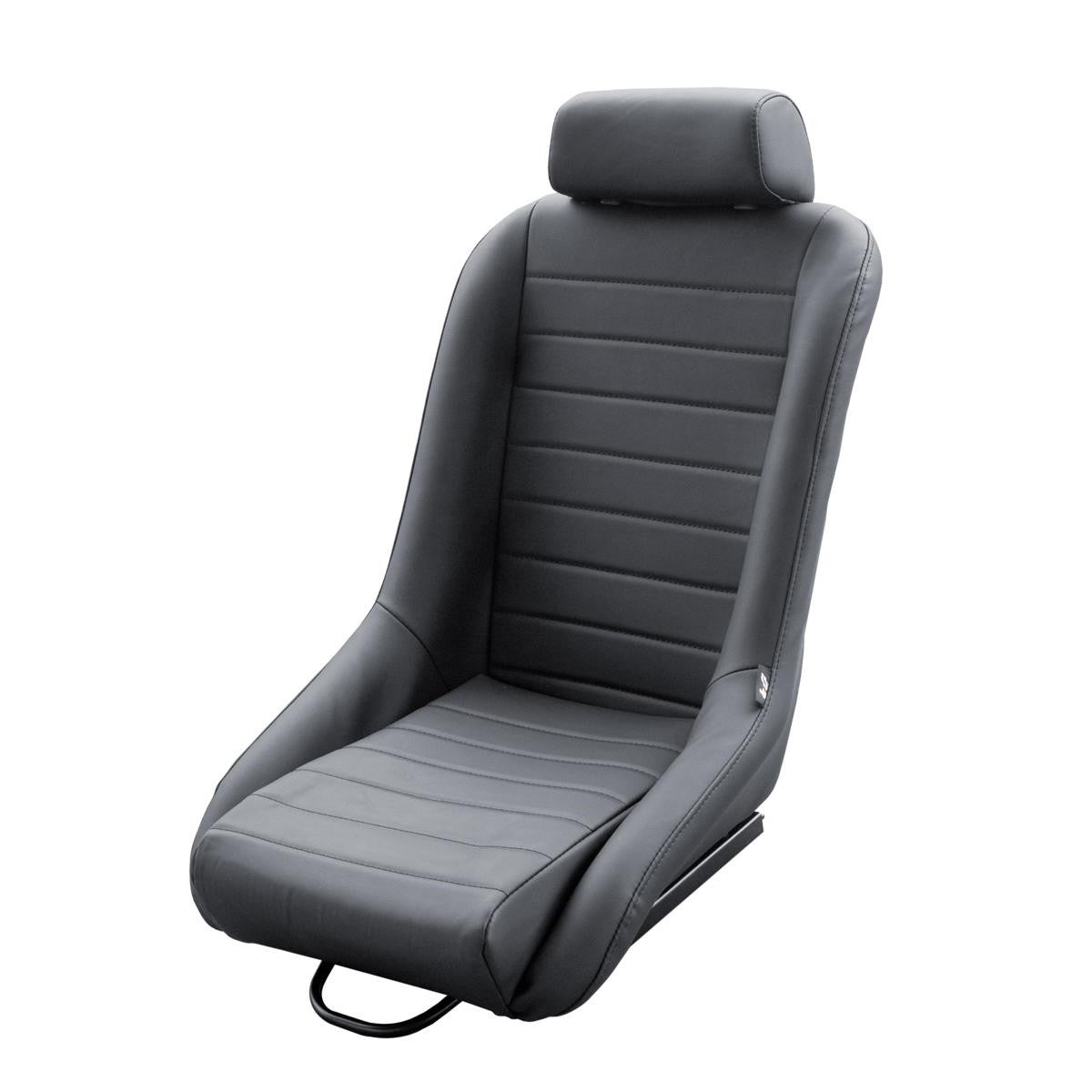 Simoni Universal Pair x2 Classic Retro Vintage Black Car Bucket Seats + slides