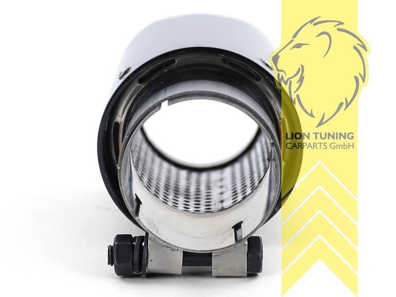 LT 4x Universal Stainless Carbon Exhaust Tailpipe Trim 93mm Silencer Finish Tips