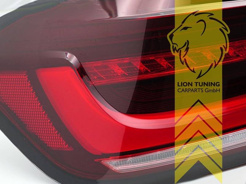 LT Pair LED Lightbar REAR LIGHTS Tail BMW 3 Series F30 M3 F80 LCI Sedan Red LHD