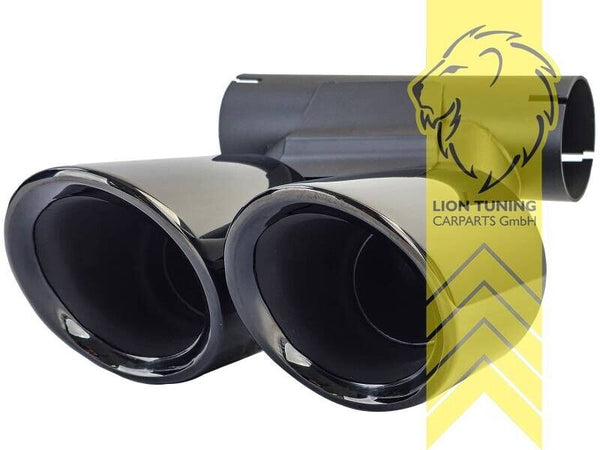 LT Stainless steel tailpipes exhaust Backbox cover Porsche 718 Cayman 982 Black