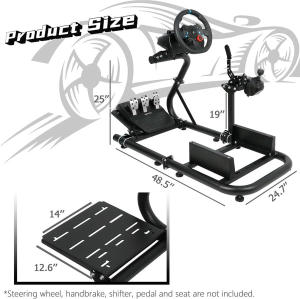 Driving Game Sim Racing Frame Rig - Add Seat Wheel Pedals Xbox PS PC Console F1