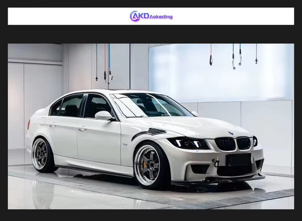 AKD Pair BMW E90 05-12 LED DRL Dynamic Lightbar Headlights LHD