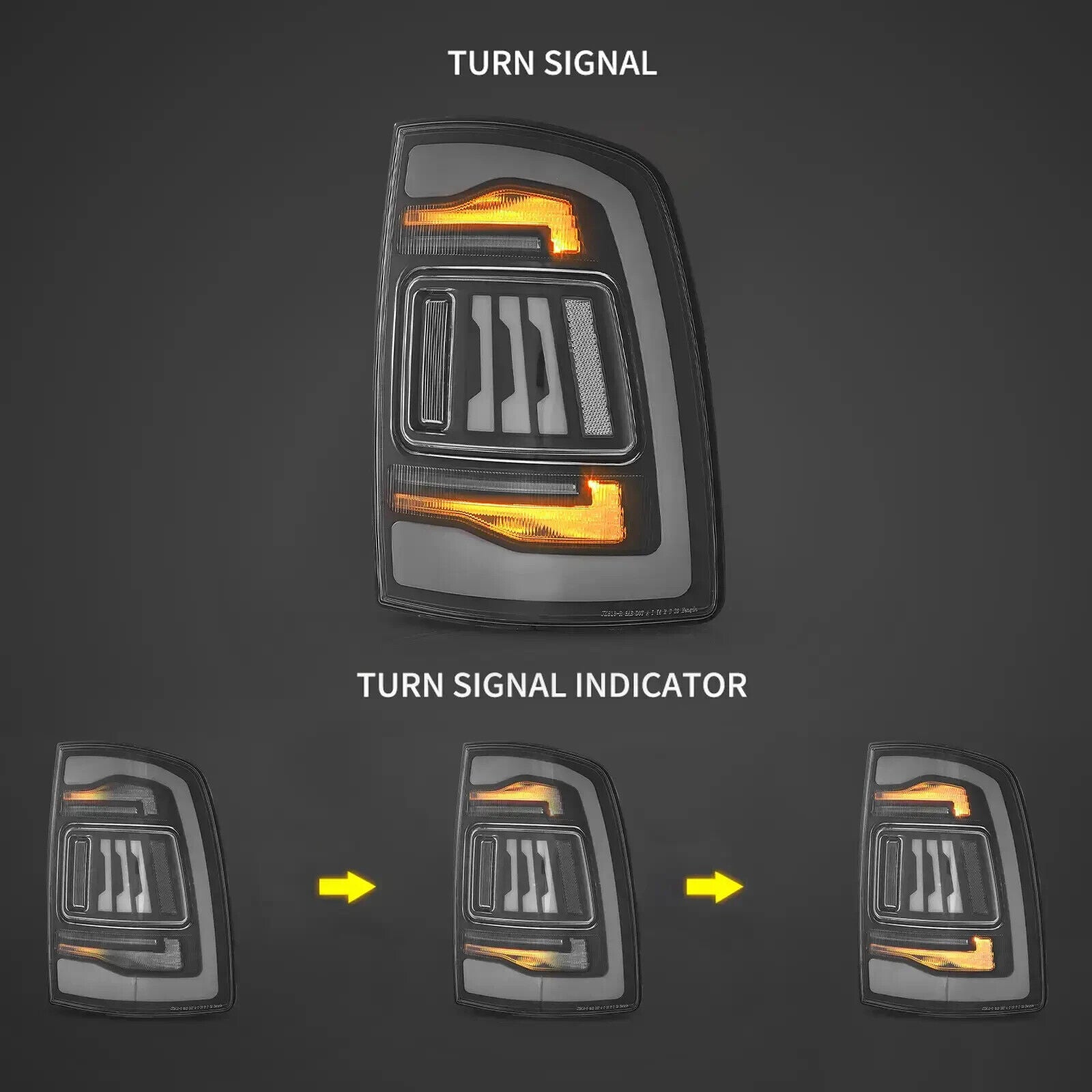 VLAND 09-18 Dodge Ram 1500 2500 3500 Lightbar LED DRL Rear Lights Tail Lamps