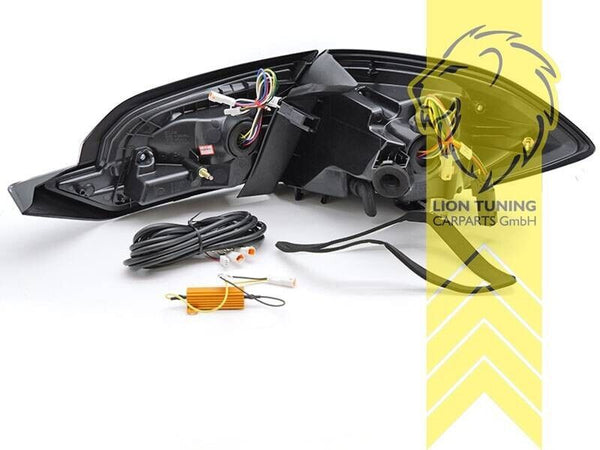 LT Pair LED DRL Lightbar Rear lights Tail Lamps Ford Fiesta 8 MK8 17-Now black smoke LHD