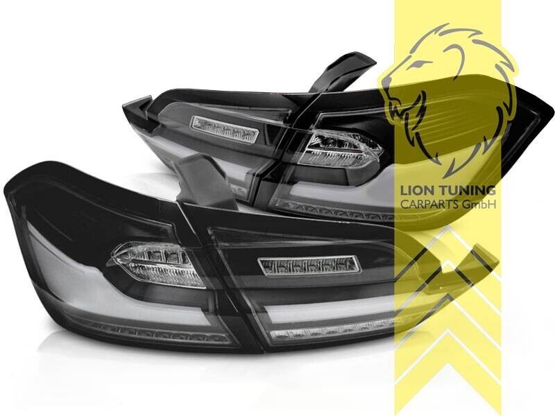 LT Pair LED DRL Lightbar Rear lights Tail Lamps Ford Fiesta 8 MK8 17-Now black smoke LHD