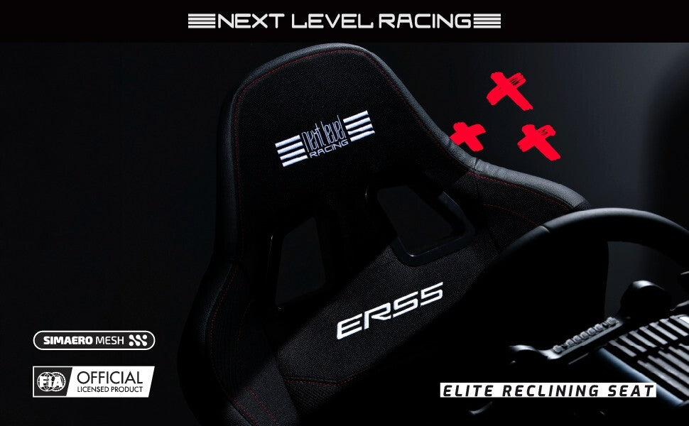 NLR ERS5 Elite x1 Universal Bucket Sports Seat Black Car Racing Simulator Sim