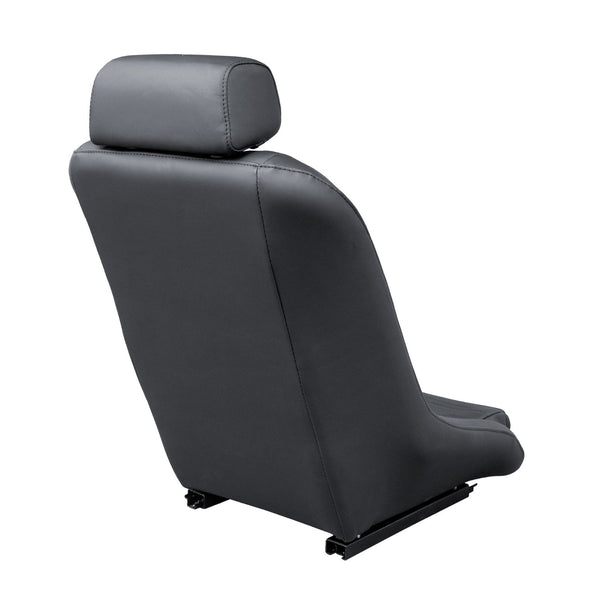 Simoni Universal Pair x2 Classic Retro Vintage Black Car Bucket Seats + slides