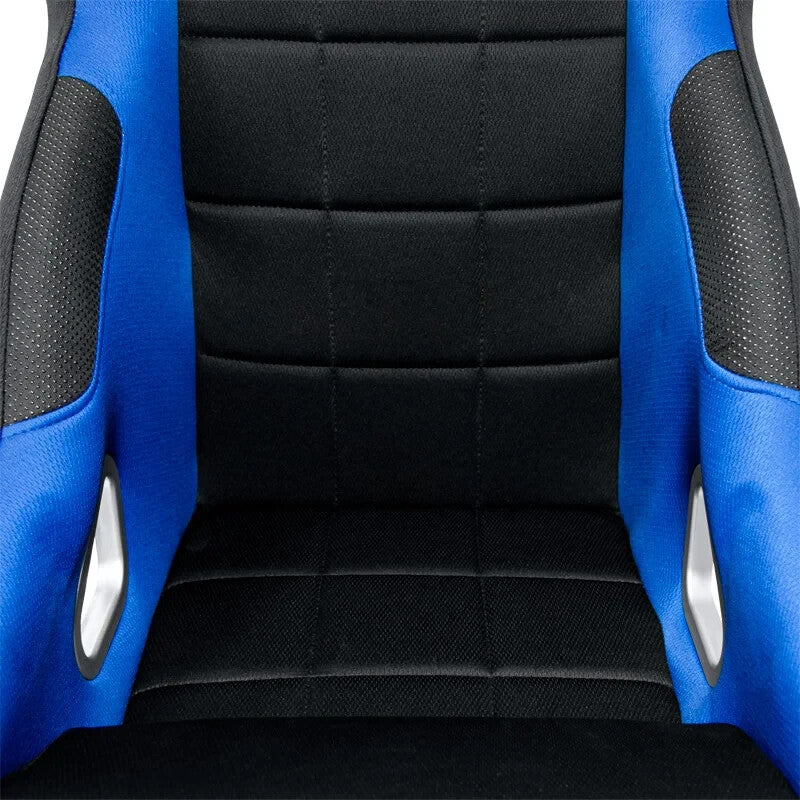 x2 (a Pair) Autostyle Black Blue Fixed Back Car Bucket Seats HD Textile Track Drift Road