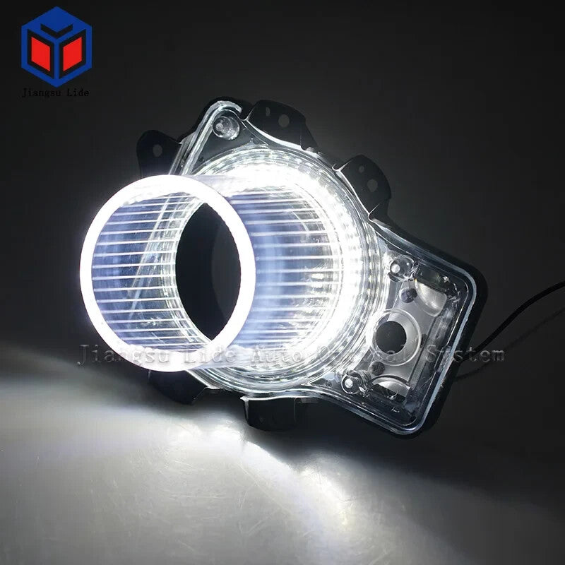 JLC LD902151 Pair 15-23 Dodge Challenger Headlights Demon Style LED Halo