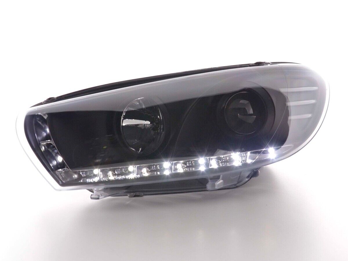 FK LED DRL Lightbar Headlights VW Scirocco 3 13 08+ black