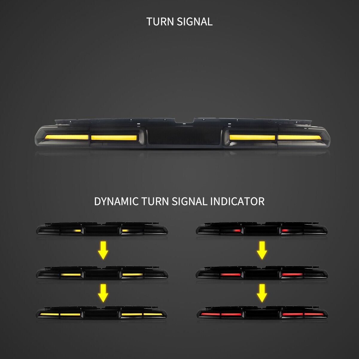VLAND 08-14 Dodge Challenger 3 MK3 LC Dynamic Lightbar LED DRL Rear Lights