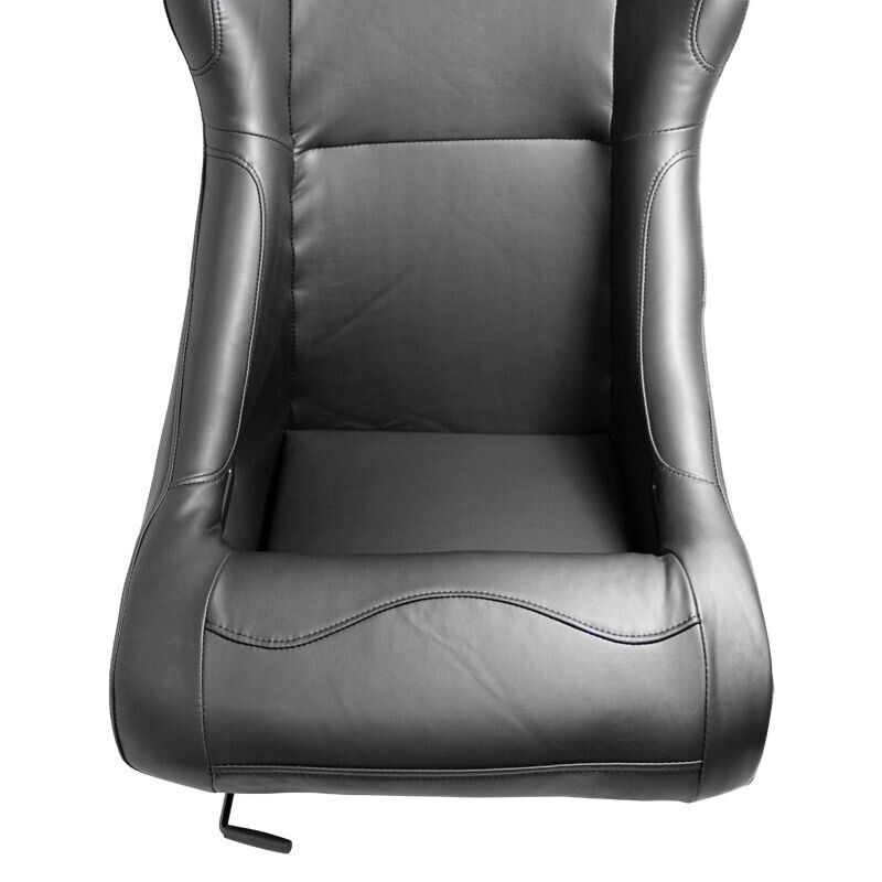 AUTOSTYLE BW x1 Single Universal Sports Bucket Seat Car Sim Fixed Back + slides