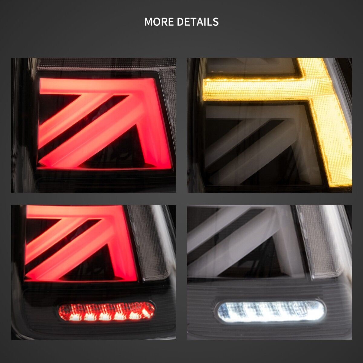 VLAND 07-15 Mini R Series 2 MK2 R56 R57 R58 R59 LED Lightbar Rear Lights DYNAMIC Tail Lamps