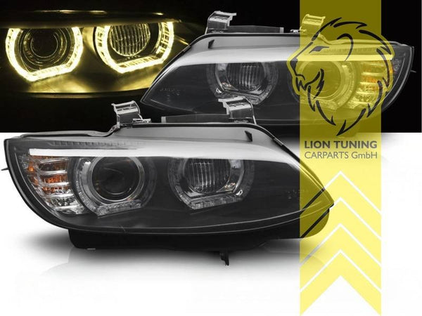 LT Pair LED DRL XENON Headlights BMW E92 Coupe E93 Convertible M3 GTS Black LHD