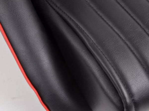FK Pair Classic II Retro Kit Car Bucket Sports Seats - Black Red Piping + slides