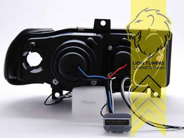 LT LED DRL Lightbar Headlights Halo Ring Seat Ibiza 6K Cordoba 6K Black LHD