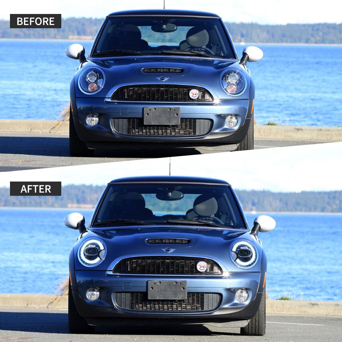 VLAND 07-15 Mini Cooper R55 R56 R57 R58 R59 DYNAM LED DRL Lightbar Headlights