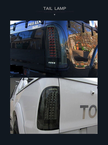 VLAND 08-15 Toyota Hilux KUN26R FL Lightbar LED DRL Rear Lights Tail Lamps LHD