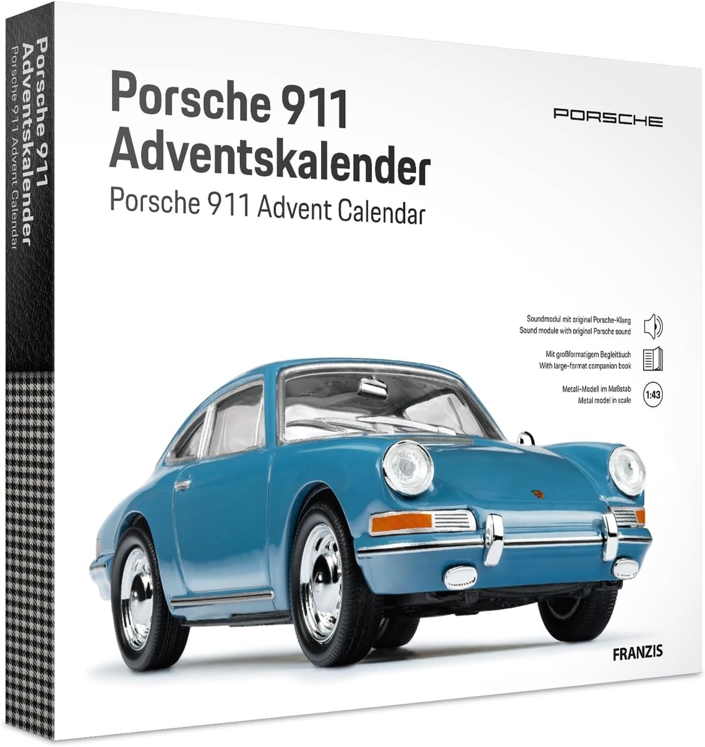 FRANZIS Porsche 911 Blue Collectable Advent Calendar Your Own Desk Model Kit