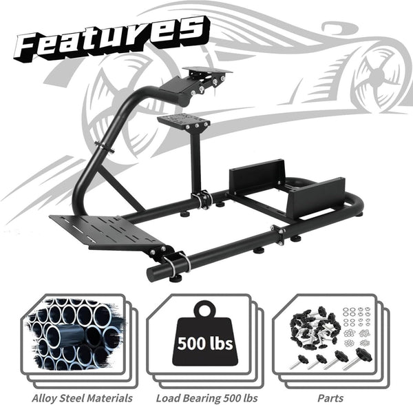 Driving Game Sim Racing Frame Rig - Add Seat Wheel Pedals Xbox PS PC Console F1