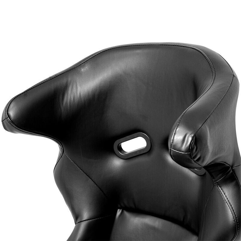 x1 Auto-Style FS Black Synth Leather Drift / Track / Rally / Fast Road Car / Racing Simulator Bucket Seat fiberglass hard back