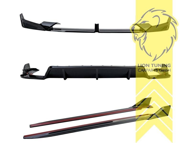 LT Body Kit BMW X5 G05 for M-package black glossy splitter diffusor side skirts