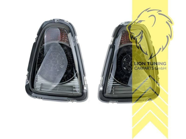 LT Pair LED Rear Lights Mini Cooper Union Jack R56 R57 06-10 smoke black LHD