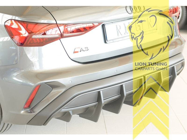 LT Audi A3 GY Sportback Facelift S Line orig ESD Rear Diffusor ABS Black 8YA 24+