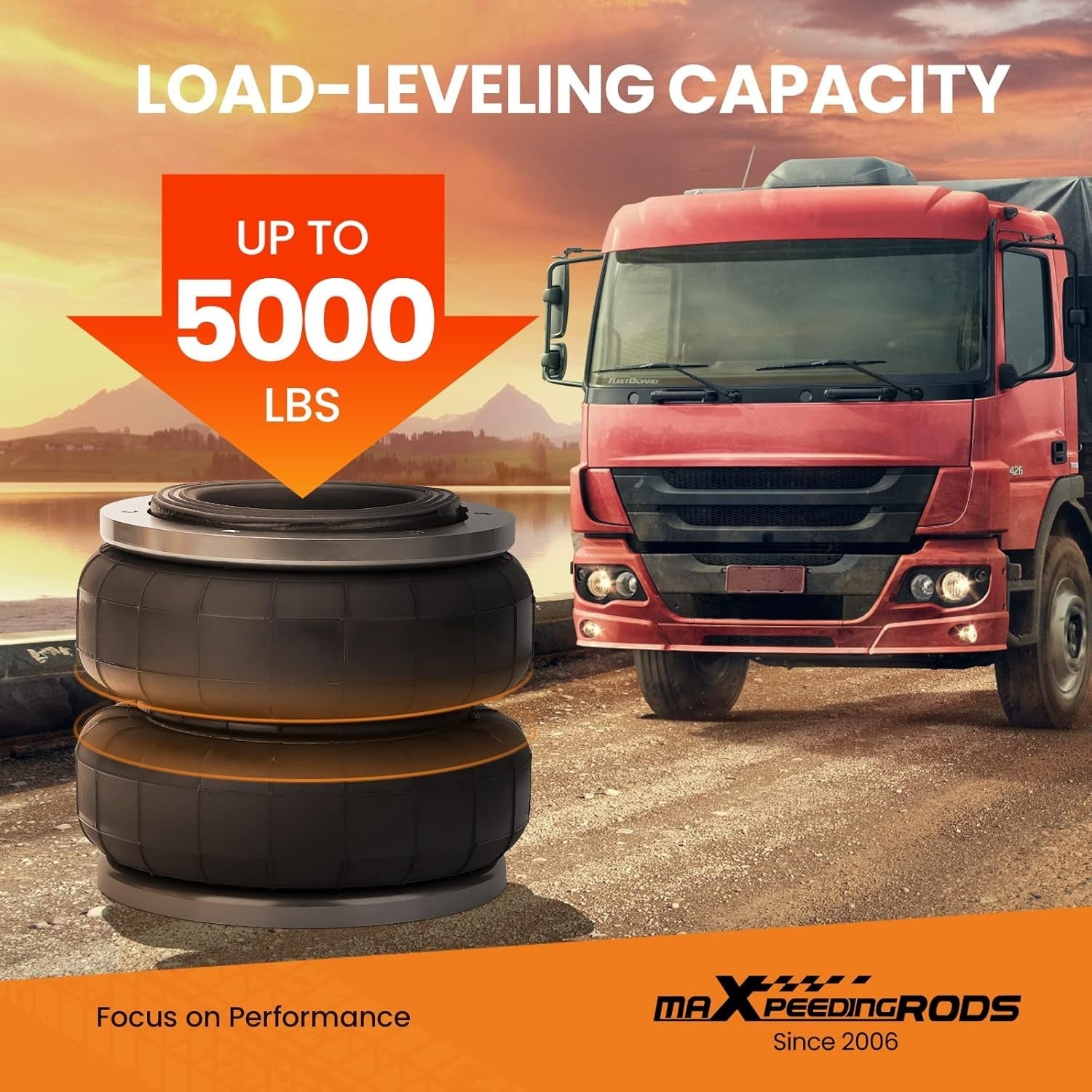 MXPR Air Suspension Spring Bag Assist Toyota Hilux 4WD 2005-2015 Heavy Duty