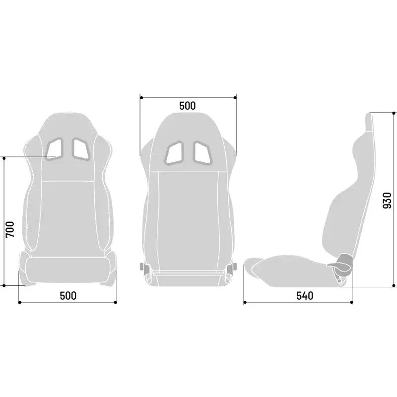 ATS Sparco Universal Bucket Seat R100 MY22 Black Red Recline 8033280433987