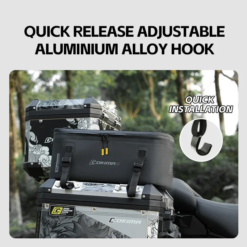 Cokima PanTop® Moto Pannier Lid Side Bags Motorcycle Motorbike Waterproof Bag Luggage x2 Panniers
